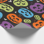 Meerkleurig pompoenpatroon cadeaupapier (Hoek)