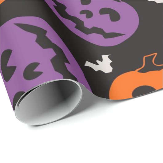 Meerkleurig pompoenpatroon cadeaupapier (Rol Hoek)