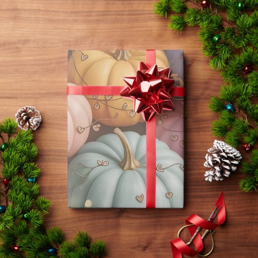 Meerkleurig pompoenpatroon inpakpapier (Feestdagen Geschenken)