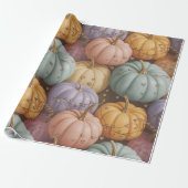 Meerkleurig pompoenpatroon inpakpapier (Uitgerold)