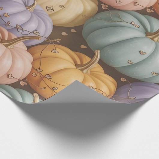 Meerkleurig pompoenpatroon inpakpapier (Hoek)