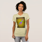 Meerkleurig quail-ontwerp t-shirt (Voorkant volledig)