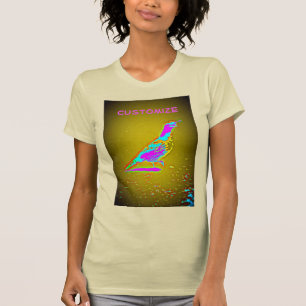 Meerkleurig quail-ontwerp t-shirt