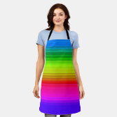 Meerkleurig, regenboog schort (Gedragen)