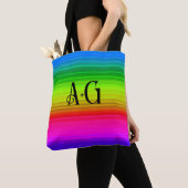Meerkleurig, regenboog tote bag (Dichtbij)