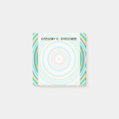 Meerkleurig Ring/Circle Patroon + Aangepaste naam Post-it® Notes (Voorkant)