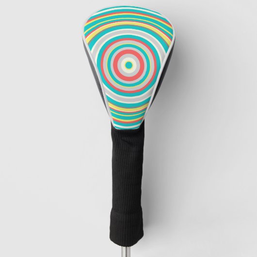 Meerkleurig Ring/Circle Patroon Golfheadcover (Voorkant)