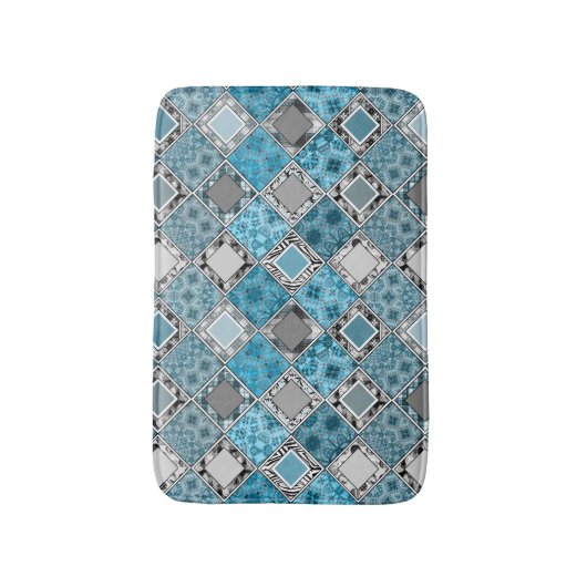 Meerkleurig, roestvrij, patchwork, badkuip badmat (Voorkant Verticaal)