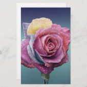 Meerkleurig Roos Briefpapier (Voorkant / Achterkant)