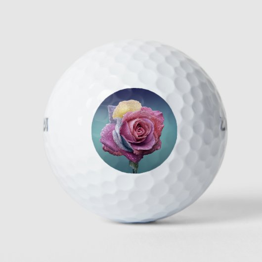 Meerkleurig Roos Golfballen (Voorkant)