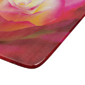 Meerkleurig Roos - KLEIN Glazen snijvlak Snijplank (Hoek)