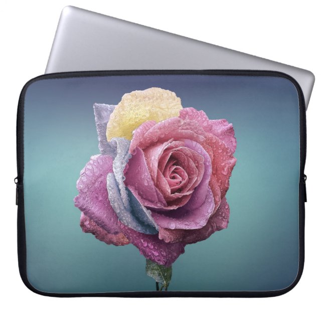 Meerkleurig Roos Laptop Sleeve (Voorkant)