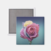 Meerkleurig Roos Magneet (Voorkant / Achterkant)