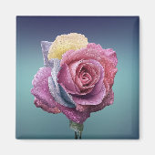 Meerkleurig Roos Magneet (Voorkant)