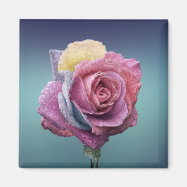 Meerkleurig Roos Magneet