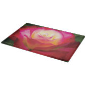 Meerkleurig Roos - MEDIUM Glazen snijvlak Snijplank (Hoek)