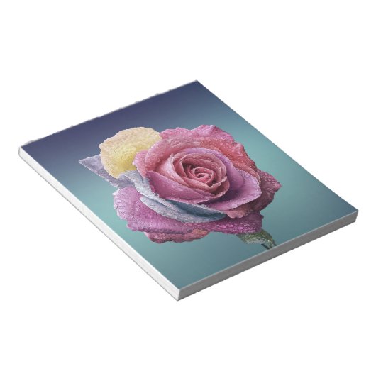 Meerkleurig Roos Notitieblok (Schuin)