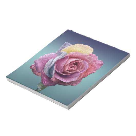 Meerkleurig Roos Notitieblok (Linkerzijde)