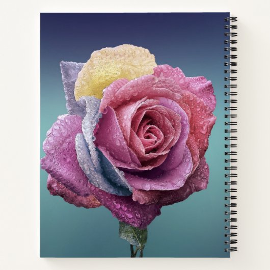 Meerkleurig Roos Notitieboek (Achterkant)
