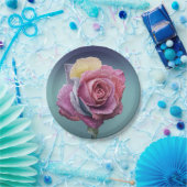 Meerkleurig Roos Papieren Bordje (Feest)