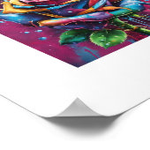 Meerkleurig Rozen Poster (Hoek)