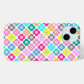 Meerkleurig rustiek bloemenpatroon op wit Case-Mate iPhone case (Achterkant (horizontaal))