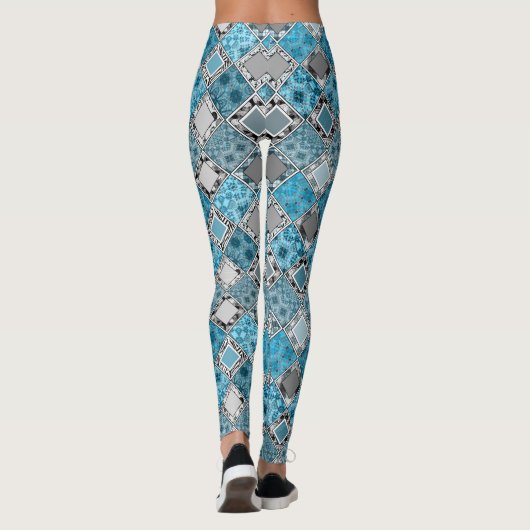 Meerkleurig, rustig, laarzen, patches leggings (Achterkant)