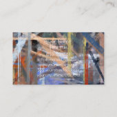 Meerkleurig Schilderen Abstracte Kunst 2 Visitekaartje (Achterkant)