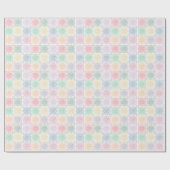 Meerkleurig snijpapier met haakgrafiek cadeaupapier (Vlak)