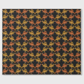 Meerkleurig spinosaurus Dinosaur-omslagpapier Cadeaupapier (Vlak)