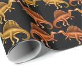 Meerkleurig spinosaurus Dinosaur-omslagpapier Cadeaupapier (Rol Hoek)