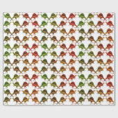 Meerkleurig spinosaurus Dinosaur-omslagpapier Cadeaupapier (Vlak)