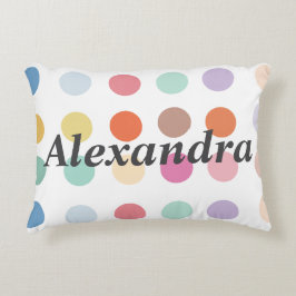 Meerkleurig Stippen patroon Accent Kussen