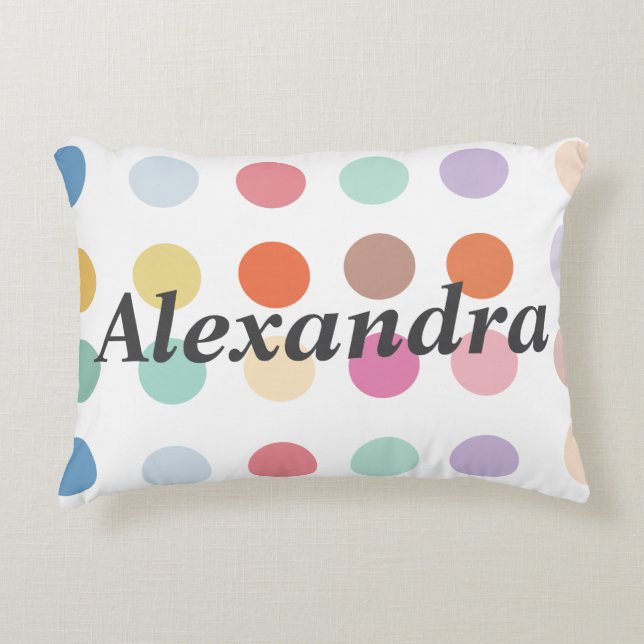 Meerkleurig Stippen patroon Accent Kussen (Voorkant)
