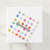 Meerkleurig Stippen patroon Bedankjes Labels (In situ)