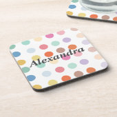 Meerkleurig Stippen patroon Bier Onderzetter (Linkerzijde)