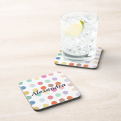 Meerkleurig Stippen patroon Bier Onderzetter (Rechterzijde)