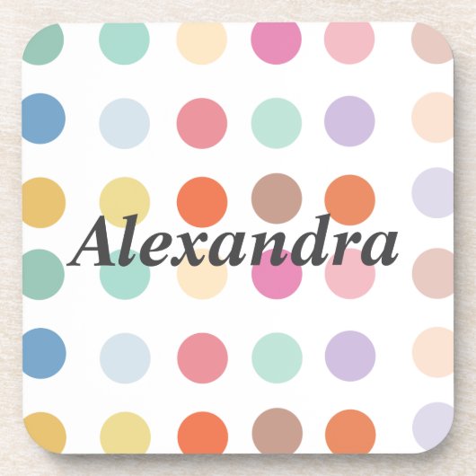 Meerkleurig Stippen patroon Bier Onderzetter (Voorkant)