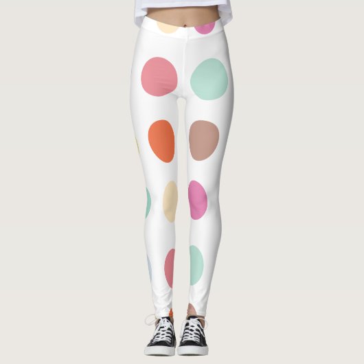 Meerkleurig Stippen patroon Leggings (Voorkant)