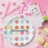 Meerkleurig Stippen patroon Papieren Bordje (Feest)