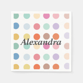 Meerkleurig Stippen patroon Servet