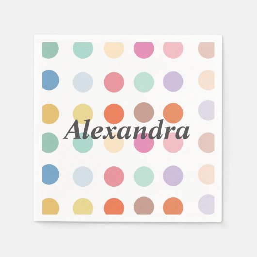 Meerkleurig Stippen patroon Servet (Voorkant)