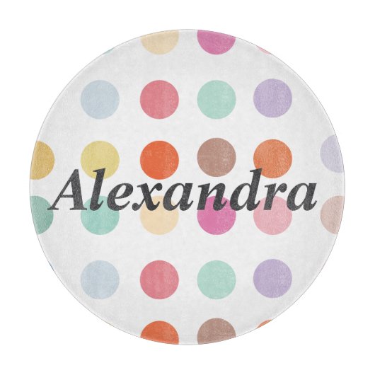 Meerkleurig Stippen patroon Snijplank (Voorkant)