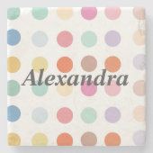 Meerkleurig Stippen patroon Stenen Onderzetter (Voorkant)