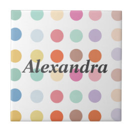 Meerkleurig Stippen patroon Tegeltje