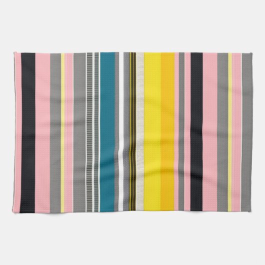 Meerkleurig striped patroon theedoek (Horizontaal)