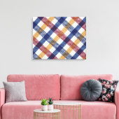 Meerkleurig Tartanpatroon Canvas Afdruk (Insitu (Woonkamer))