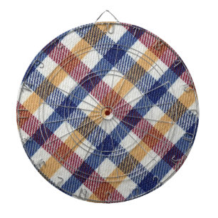 Meerkleurig Tartanpatroon Dartbord