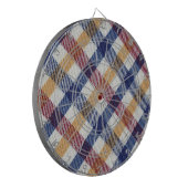 Meerkleurig Tartanpatroon Dartbord (Voorkant Links)