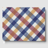 Meerkleurig Tartanpatroon Gastenboek (Voorkant)